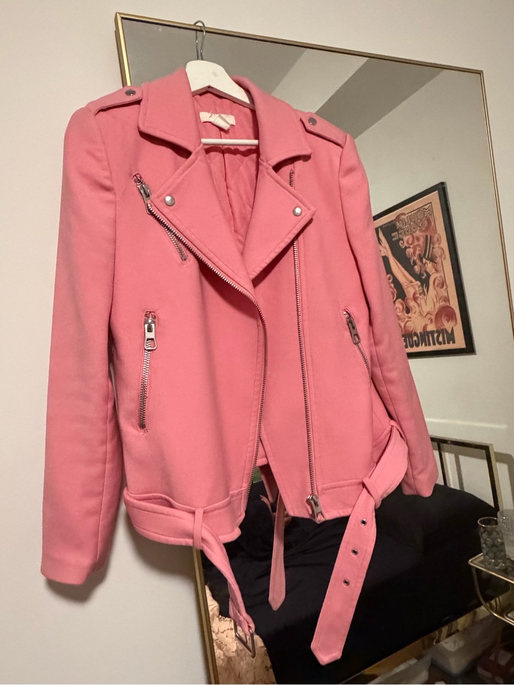 H&M Pink Moto-Style Biker Jacket